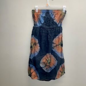 Freelance Tie-Dye Strapless Dress